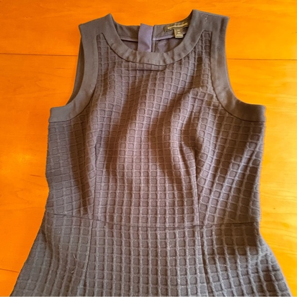 Banana Republic 10 fit and flare navy blue textured knit dress - Picture 3 of 10
